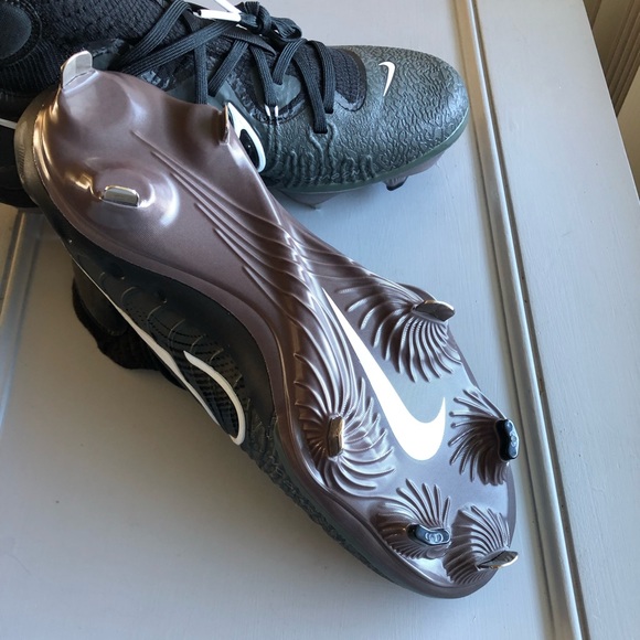 Nike Alpha Huarache NXT Mid Metal Baseball Cleats Black - Picture 7 of 7